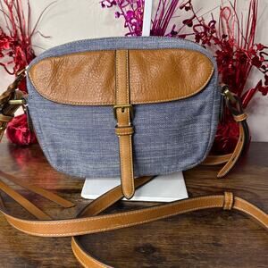 FOSSIL Denim Kendall Crossbody Chambray
